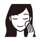 スキンケア スキンケア,コットン,パフ,目を閉じる,人物,人,女性,女,1人,正面のシルエット素材