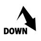 ダウン ダウン 矢印,ダウン,英語,マーク,下がる,減るのシルエット素材