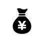 銭袋 銭袋 袋,銭袋,小銭袋,円,マーク,お金,アイテムのシルエット素材