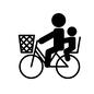 2人乗り 2人乗り,ママチャリ,自転車,親子,子供,大人,人物,人,ピクトグラム,日常のシルエット素材