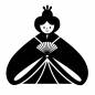 お雛様 お雛様,雛人形,雛飾り,着物,女性,人物,かわいい,人形,3月,春のシルエット素材