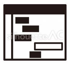 基本　ガントチャート ガントチャート,表,棒のシルエット素材