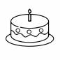 バースデーケーキ バースデーケーキ バースデーケーキ,ケーキ,誕生日,誕生日会,ロウソク,イベント,行事,パーティー,食べ物,スイーツのシルエット素材