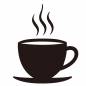 温かい飲み物 カップ,湯気,皿,丸み,輪郭,シンプル,やわらかい,あたたかい,飲み物,休憩のシルエット素材