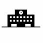 学校建物 学校建物 卒業式,建物,校舎,時計,窓,屋根,入口,施設,記念,シンプルのシルエット素材