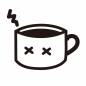 困ったコーヒー コーヒー,困る,ダメ,飲み物,1杯,マグ,カフェ,表情,顔,韓国風のシルエット素材