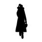 女性 女性 女性,人物,全身,後ろ向き,ロングコート,バッグ,ブーツ,冬服,冬コーデ,歩くのシルエット素材