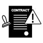 契約違反 書類,文字,警告,注意,違反,破棄,確認,指摘,シンプル,問題のシルエット素材