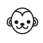 猿 猿 猿,さる,サル,モンキー,顔,笑顔,動物,生きもの,昔話,おとものシルエット素材