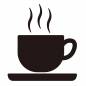 基本　休憩 カップ,湯気,飲み物,コーヒー,休息,リラックス,ビジネス,ブレイク,アイコン,ピクトグラムのシルエット素材