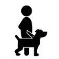 盲導犬 盲導犬 人,人物,ピクトグラム,犬,いぬ,イヌ,動物,盲導犬,視覚障害,視覚障がい者のシルエット素材
