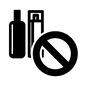 危険物禁止 物流,危険物,禁止,ダメ,スプレー,ボトル,持ち込み禁止,スプレー缶,液体物,薬品のシルエット素材