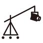 映画 映画,映画撮影,撮影機器,撮影機材,カメラ,タイヤ,車輪,カメラクレーン,クレーン,三脚のシルエット素材