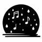 雨と音符 雨と音符 雨音,音楽,音符,音,ザーザー,ポタポタ,滴,雨水,梅雨,雨のシルエット素材