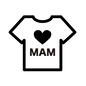 Tシャツ Tシャツ Tシャツ,ハート,ハートマーク,ハート模様,英語,単語,お母さん,洋服,服,トップスのシルエット素材