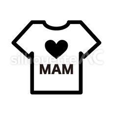 Tシャツ Tシャツ,ハート,ハートマークのシルエット素材