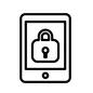ウェブアイコン ロック,スマホ,スマートホン,セキュリティ,セキュリティー,携帯電話,南京錠,鍵,画面,通信機器のシルエット素材