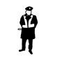 警察官 警察官 取締り,取り締まり,棒,人物,人,全身,立ち姿,警察官,police,policemanのシルエット素材