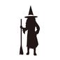 魔女の仮装をする人 魔女の仮装をする人 仮装,コスプレ,ハロウィン,人,人物,魔女,立つ,ほうき,魔女帽子,女性のシルエット素材