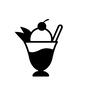 プリンアラモード プリンアラモード プリンアラモード,パフェ,デザート,スイーツ,アイス,アイスクリーム,チェリー,さくらんぼ,食物,食べ物のシルエット素材
