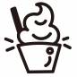 カップに入ったソフト カップに入ったソフト ソフトクリーム,アイス,クリーム,カップ,食べ物,スイーツ,韓国風,飲食店,かわいい,ポップのシルエット素材