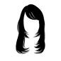 髪型 ロング,髪,髪型,ヘア,ヘアスタイル,スタイリング,かつら,ウィッグ,女性,女のシルエット素材