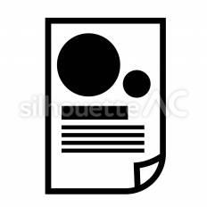 チラシ チラシ,紙,円のシルエット素材