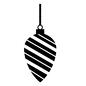 オーナメント オーナメント,クリスマス,クリスマス飾り,チェーン,ストライプ,涙型,飾り,イベント,冬のシルエット素材