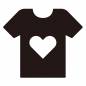 ハート模様のTシャツ ハート模様のTシャツ ハート,tシャツ,バレンタイン,半袖,服,夏,夏物,トップス,ファッション,プレゼントのシルエット素材