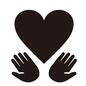 ハート ハート 両手,支える,支え合い,ハート,ハートマーク,愛,ラブ,思いやり,大切,手助けのシルエット素材