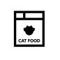 キャットフード キャットフード キャットフード,ペットフード,フード,餌,えさ,エサ,動物,生き物,アニマル,食事のシルエット素材