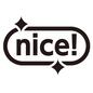 nice nice nice,nice!,囲み線,楕円形,ナイス,英語,小文字,ピカピカ,セリフ,アメコミのシルエット素材