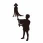 七夕まつりで飾りを回す男性 男の子,七夕まつり,吹き流し,飾り,七夕,仙台,回す,棒,ひらひら,7月のシルエット素材