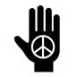 ピースマーク ピースマーク,シンボル,象徴,平和記号,手,片手,パー,平和,訴える,主張のシルエット素材