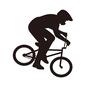 BMX 漕ぐ,着地,BMX,自転車競技,技,自転車,ヘルメット,ストリートスポーツ,人物,1人のシルエット素材