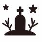夜の墓地 夜の墓地 墓,十字架,墓地,怖い,霊園,恐怖,ハロウィン,イベント,秋,祭りのシルエット素材