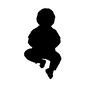 幼児 幼児 人,人物,人間,子,子供,全身,幼い,座る,腰かける,赤ちゃんのシルエット素材
