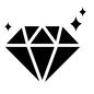 宝石 宝石 天然石,ダイヤ,ダイヤモンド,キラキラ,石,ルース,裸石,一粒,側面,三角のシルエット素材