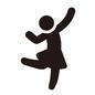 踊る ダンス部,ダンス,踊る,演技,スカート,学生,人物,人,部員,ピクトグラムのシルエット素材
