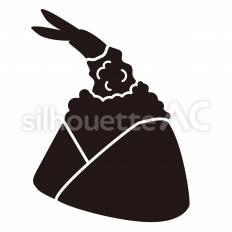 天むす 天むす,海老,天ぷらのシルエット素材