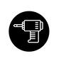 電動工具 ドリル,電動ドリル,電動ドライバー,電動,工具,DIY,大工,工事,建築,建設のシルエット素材