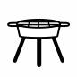 バーベキューコンロ バーベキューコンロ バーベキュー,コンロ,網,焼く,焼肉,道具,アウトドア,レジャー,キャンプ,キャンプ場のシルエット素材