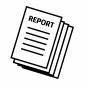 レポート　白抜き 白抜き,レポート,書類,紙,束,文字,提出,課題,資料,報告のシルエット素材