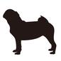 イヌ イヌ イヌ,いぬ,犬,横向き,パグ,室内犬,小型犬,家族,つるつる,短いシッポのシルエット素材