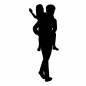 女の子をおんぶして歩く男の子 女の子をおんぶして歩く男の子 父の日,おんぶ,女の子,歩く,親子,子供,6月,第3日曜日,イベント,男性のシルエット素材