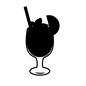 カクテル カクテル,フルーツ,ストロー,グラス,アルコール,飲物,お酒のシルエット素材