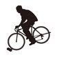 自転車事故 自転車事故 自転車事故,人物,男性,坂道,下り坂,空き缶,ゴミ,危ない,危険,事故のシルエット素材