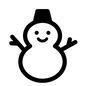雪だるま 雪だるま ゆきだるま,雪だるま,スノーマン,かわいい,スマイル,雪遊び,冬,雪,スノー,北海道のシルエット素材