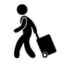 客 客 客,宿泊客,お客さん,お客様,人,人物,ピクトグラム,スーツケース,荷物,横向きのシルエット素材