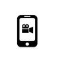 スマートフォン スマートフォン 動画,スマホ,スマートフォン,携帯,モバイル,電話,携帯電話,タブレット,端末,通信機器のシルエット素材